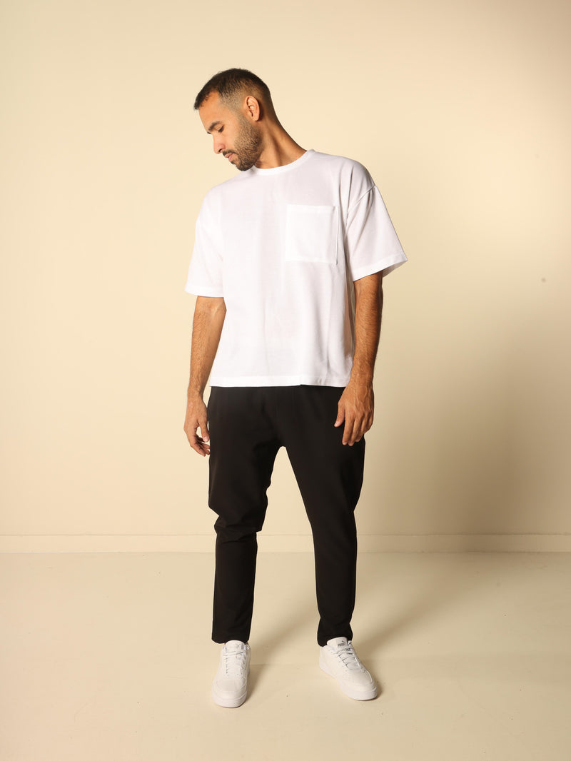 MAGICBEE COUTURE TEE WITH POCKET - WHITE