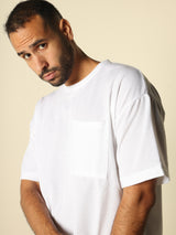 MAGICBEE COUTURE TEE WITH POCKET - WHITE