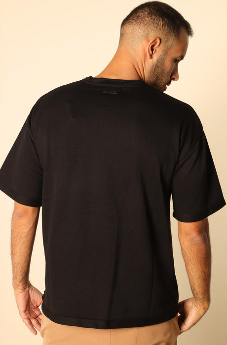 MAGICBEE COUTURE TEE WITH POCKET - BLACK