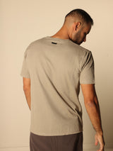 MAGICBEE COUTURE KNITTED TEE WITH BUTTONS - SAND