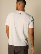 MAGICBEE KNITTED TEE WITH BUTTONS - WHITE