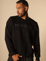 MagicBee Black Velvet Logo Sweatshirt- Black (Limited Edition)
