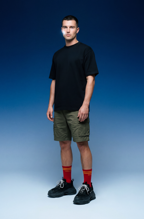 MagicBee Stripes Socks - Red