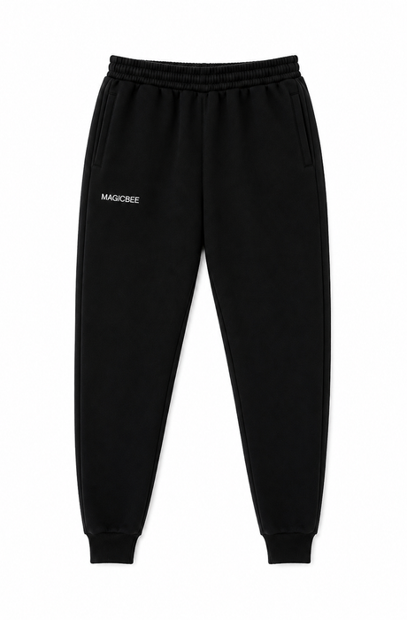 MagicBee Embroidered Logo Pants - Black