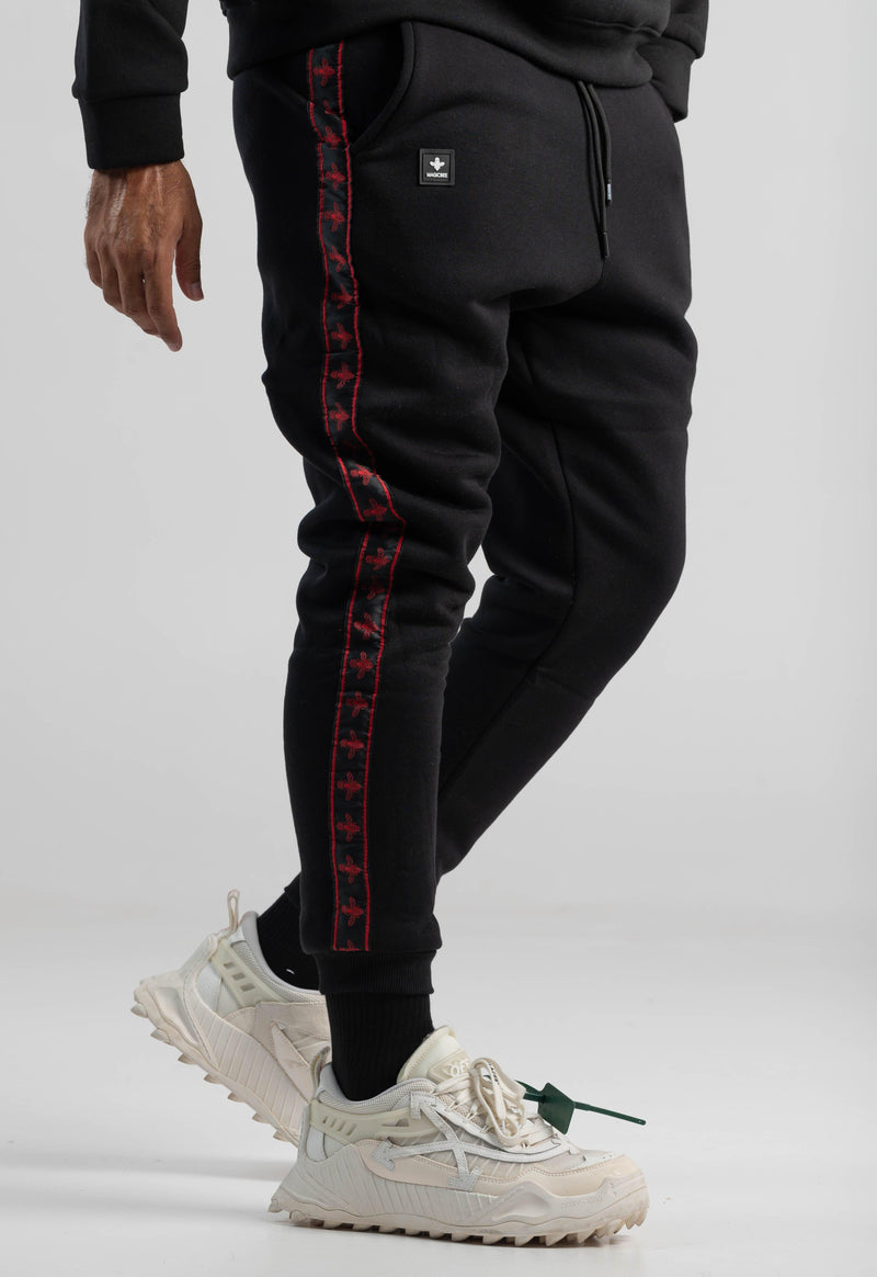 MagicBee Red Tape Pants - Black - magicbee-clothing