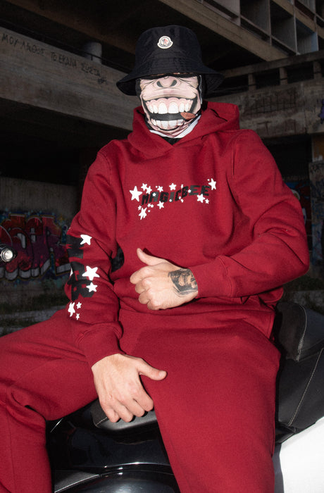 MagicBee Reflective Stars Hoodie - Burgundy
