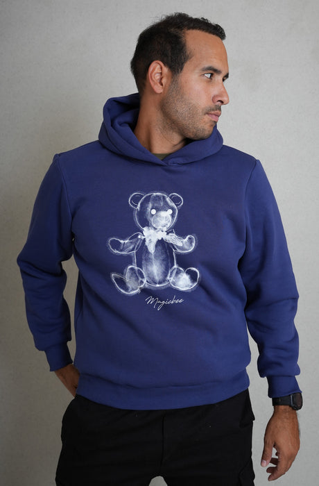 MagicBee Teddy Bear Unisex Hoodie - Blue