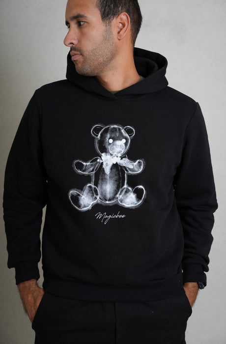 MagicBee Teddy Bear Unisex Hoodie - Black