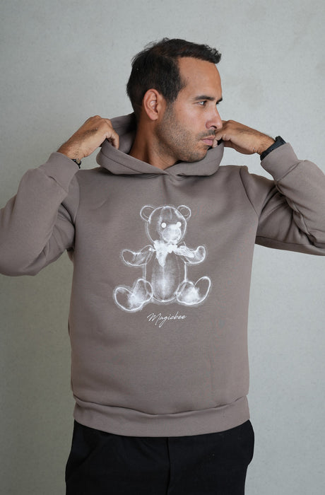 MagicBee Teddy Bear Unisex Hoodie - Brown