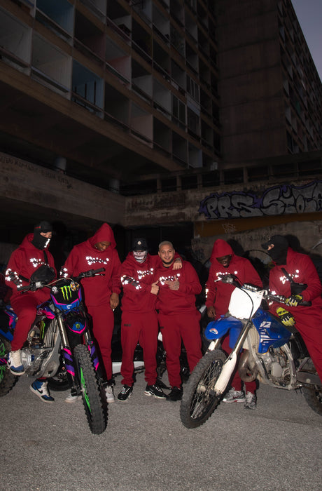 MagicBee Reflective Stars Hoodie - Burgundy