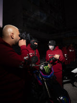 MagicBee Reflective Stars Hoodie - Burgundy