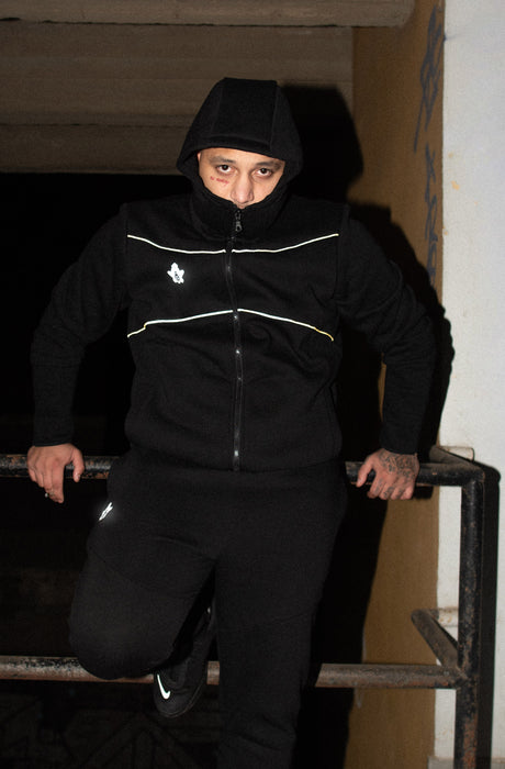 MagicBee Sportswear Vest Tracksuit Jacket - Black