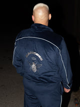 MagicBee Velour Tracksuit Jacket - Navy Blue