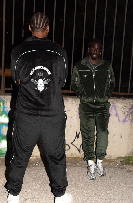 MagicBee Velour Tracksuit Jacket - Black
