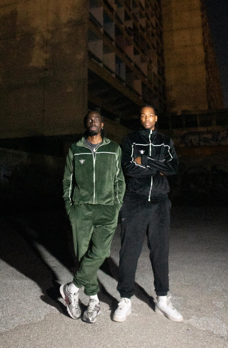 MagicBee Velour Tracksuit Jacket - Khaki