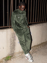 MagicBee Velour Tracksuit Jacket - Khaki
