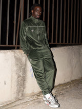MagicBee Velour Tracksuit Pants- Khaki
