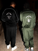 MagicBee Velour Tracksuit Jacket - Khaki