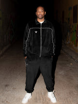 MagicBee Velour Tracksuit Jacket - Black