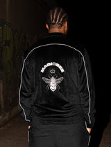 MagicBee Velour Tracksuit Jacket - Black