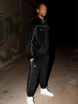 MagicBee Velour Tracksuit Jacket - Black