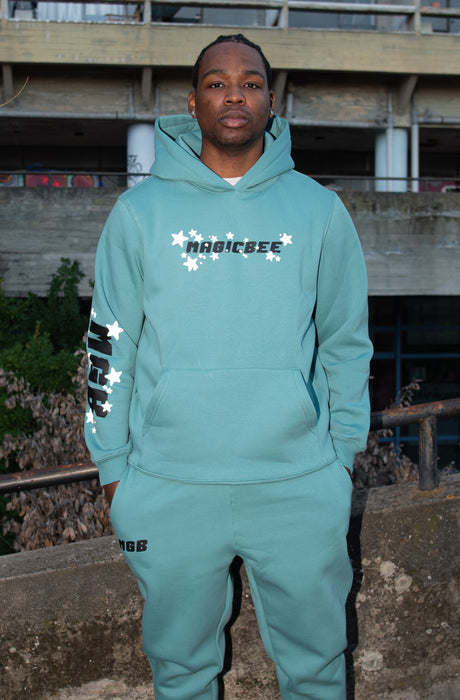 MagicBee Reflective Stars Hoodie - Teal
