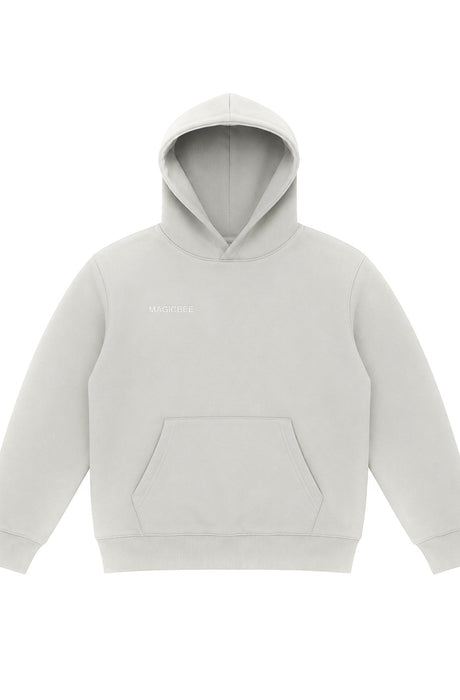 MagicBee Embroidered Logo Hoodie - Ice Grey