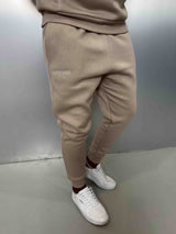 MagicBee Embroidered Logo Pants - Beige