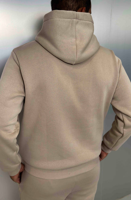 MagicBee Embroidered Logo Hoodie - Beige