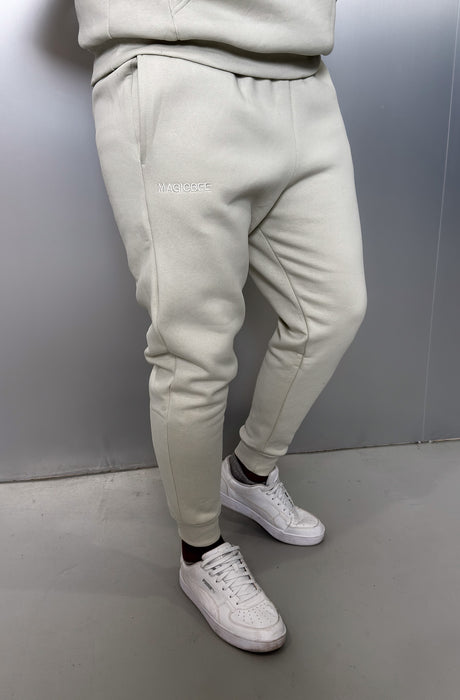 MagicBee Embroidered Logo Pants - Ice Grey