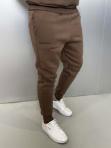 MagicBee Embroidered Logo Pants - Brown