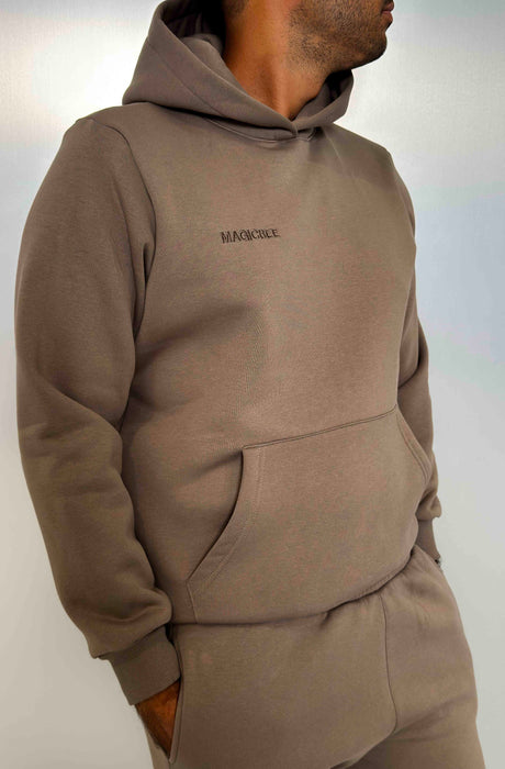 MagicBee Embroidered Logo Hoodie - Brown