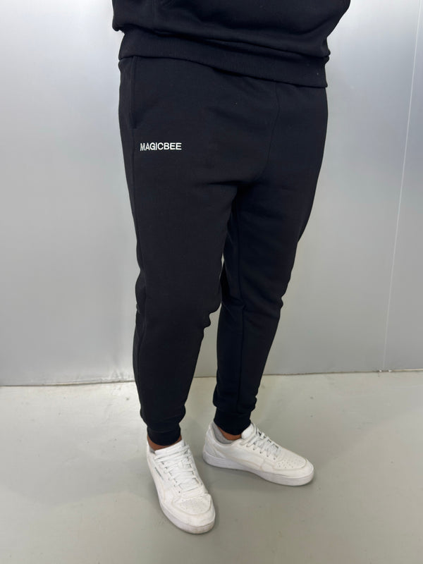 MagicBee Embroidered Logo Pants - Black