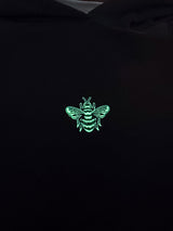 MagicBee Glow-in-the-dark logo Raglan Hoodie - Black