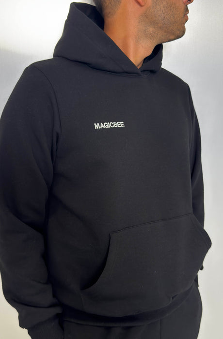 MagicBee Embroidered Logo Hoodie - Black