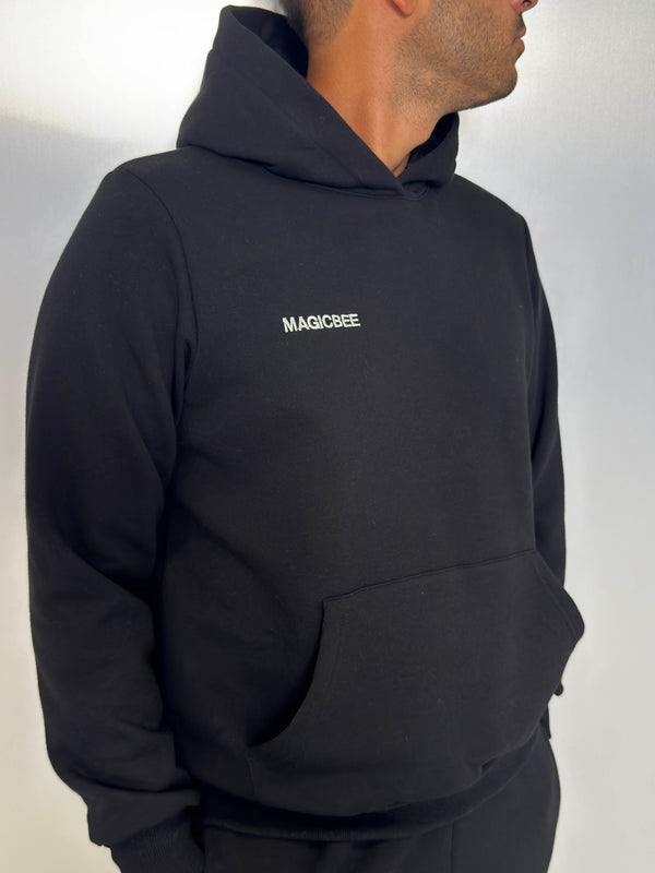 MagicBee Embroidered Logo Hoodie - Black