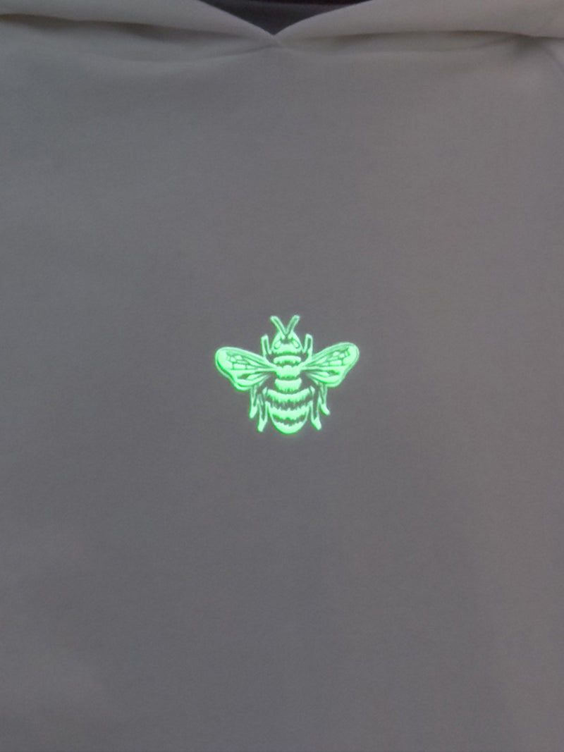 MagicBee Glow-in-the-dark logo Raglan Hoodie - OFF WHITE