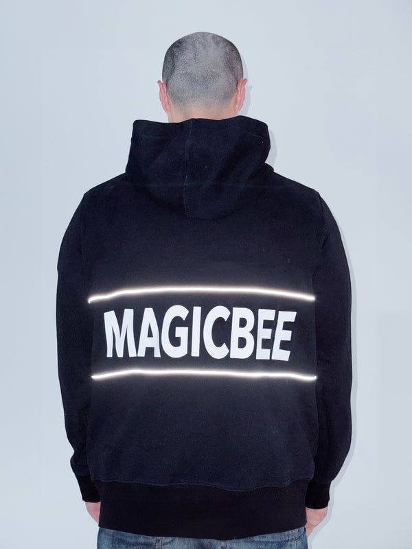 MagicBee Reflective Tape Hoodie - Black (Special Edition)