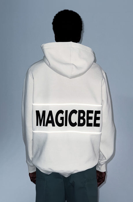 MagicBee Reflective Tape Hoodie - Beige (Special Edition)