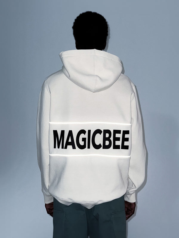 MagicBee Reflective Tape Hoodie - Beige (Special Edition)