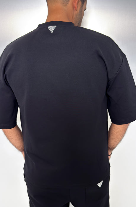 MagicBee Oversize Punto Di Roma Tee - Black