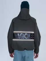 MagicBee Reflective Logo Waterproof Fleece Jacket - Khaki