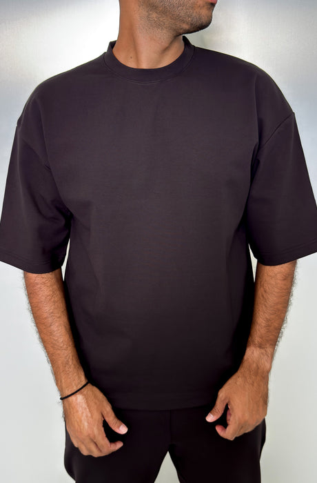 MagicBee Oversize Punto Di Roma Tee - Brown