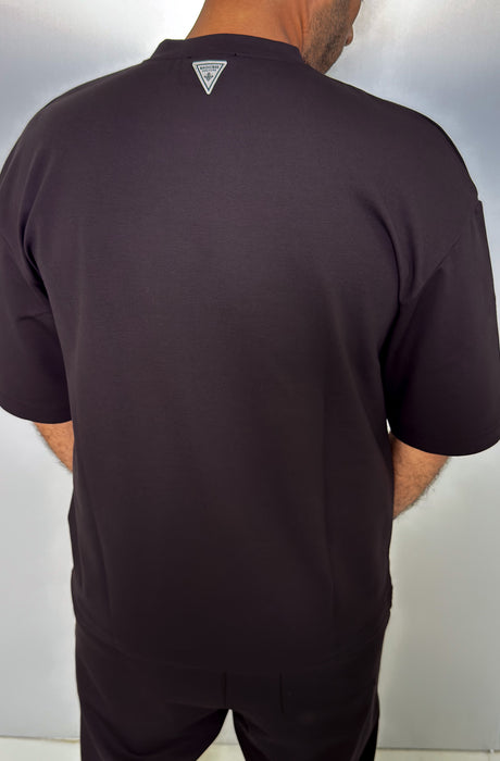 MagicBee Oversize Punto Di Roma Tee - Brown