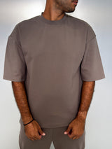 MagicBee Oversize Punto Di Roma Tee - Pastel Brown