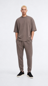 MagicBee Oversize Punto Di Roma Tee - Pastel Brown