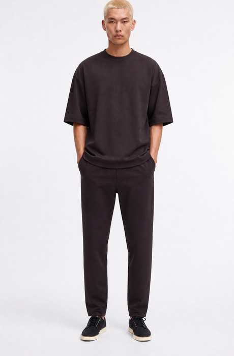 MagicBee Oversize Punto Di Roma Tee - Brown