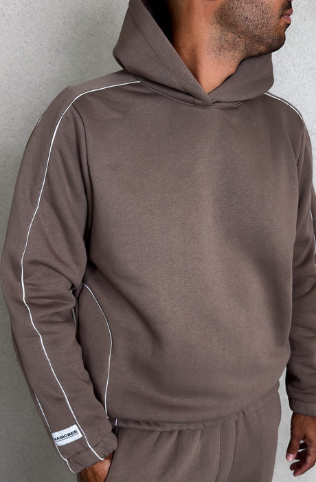 MagicBee Side Stripe Hoodie - Brown