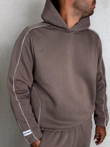 MagicBee Side Stripe Hoodie - Brown