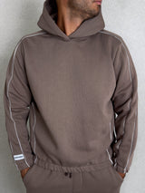 MagicBee Side Stripe Hoodie - Brown